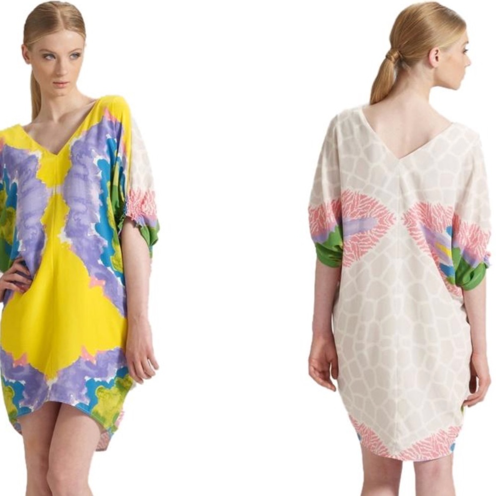 Tibi Calla Lily V-Neck Dress Size 0 WORN ONCE! - Picture 3 of 5
